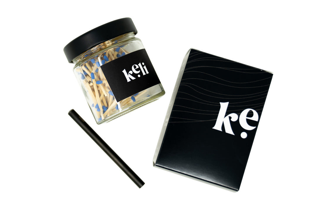 SET - ready2use - Vorratsglas mit keli kean® schwarz matt