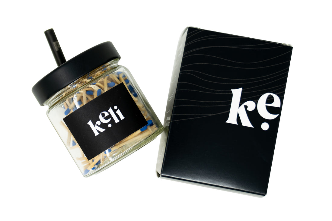 SET - ready2use - Vorratsglas mit keli kean® schwarz matt